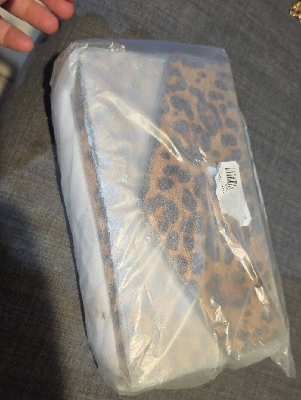 Leopard Print Women's Clutch Bag - Brown